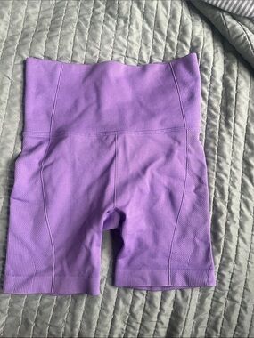 all in motion Lavender High-Waist Ribbed Bike Shorts